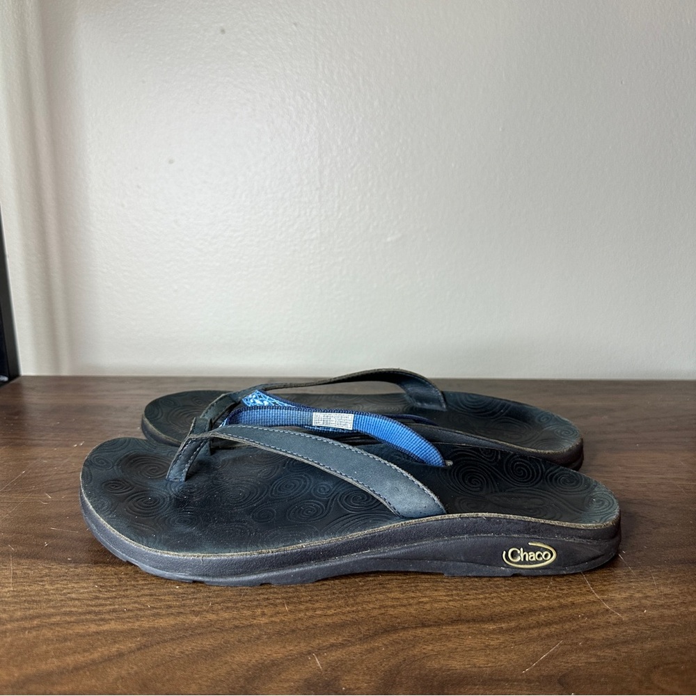 Chaco Navy Blue Shift Ecotread Sandals Sz 9 Womens